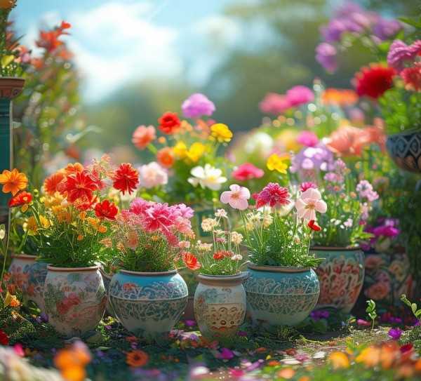 春意盎然，盆景鲜花共绘唯美画卷
