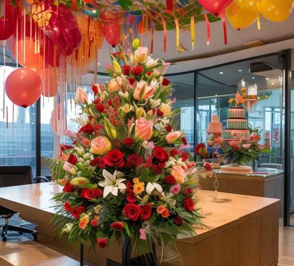 企业老板生日庆典，定制鲜花盆景，创意打造生日氛围指南,老板生日惊，定制鲜花盆景，打造独特生日氛围图鉴,寓意,玫瑰,鲜花盆景,第1张
