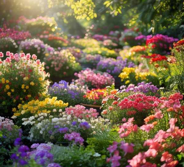盆景鲜花共绘艺术画卷
