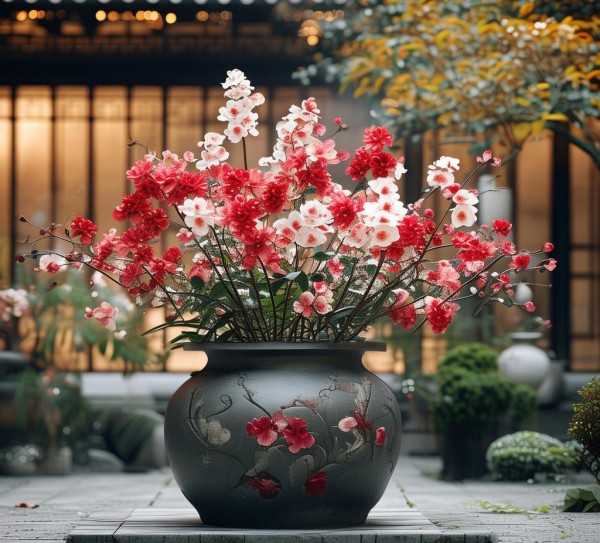 传统祭祀新风尚，鲜花盆景融入现代祭祀美学,鲜花盆景祭祀，传统与现代的交融之美,寓意,鲜花盆景,文化内涵,第1张