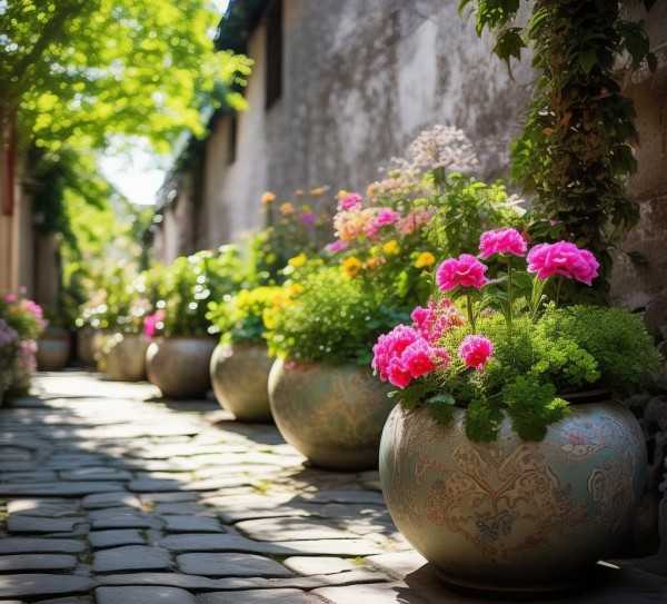 洛古城绿意盎然，鲜花盆景艺术之旅