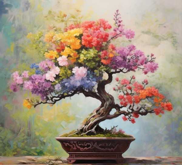 花艺盆景绘，自然之美与艺术之韵的完美结合,鲜花盆景绘画，艺术与自然的融合,养护,鲜花盆景,魅力,第1张