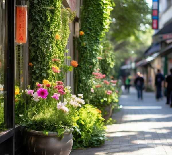 绿意盎然，深圳鲜花盆景打造城市自然角落